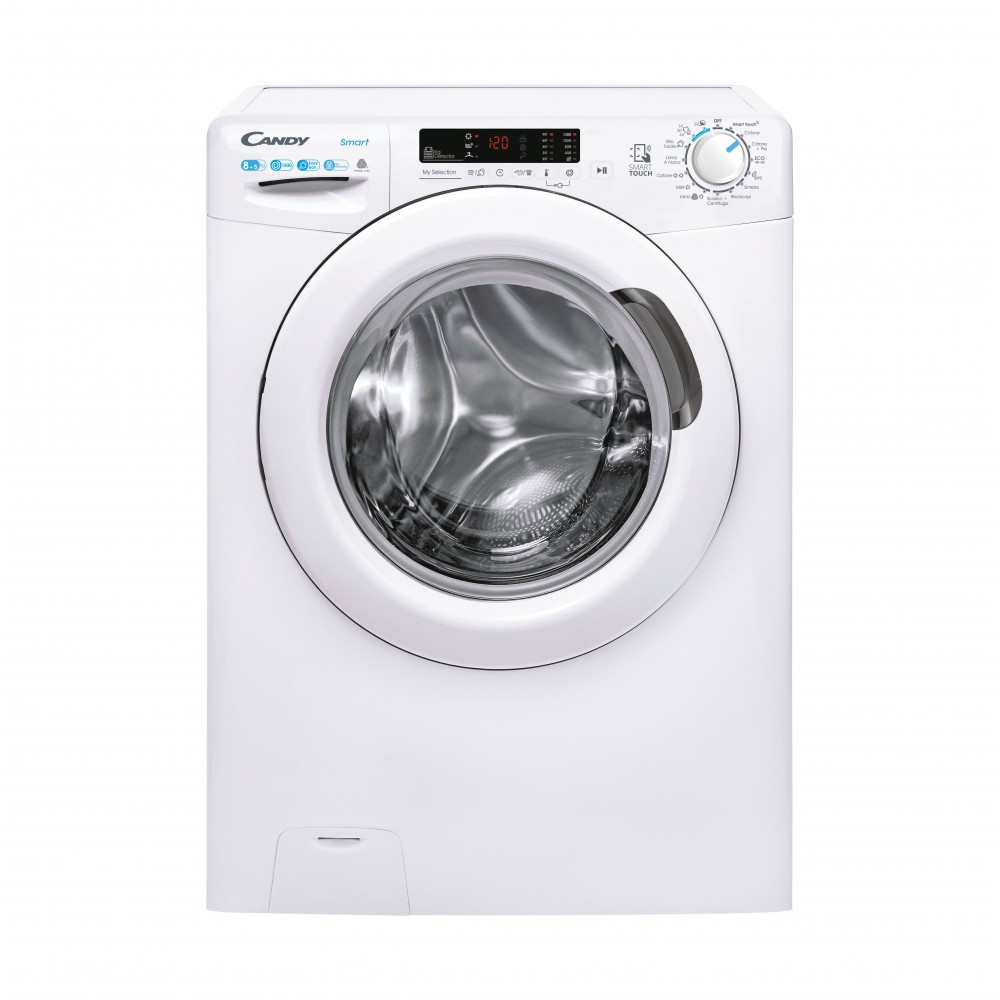 Candy Smart CSWS4852DW3/1-11 Lavasciuga libera installazione Classe C Lavaggio 8 Kg - Asciugatura 5 Kg Centrifuga 1400 giri/min. Funzione Vapore Bianco