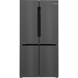 Bosch Serie 4 KFN96AXEA Frigorifero Side by Side 4 Porte Total No Frost Classe E Altezza 183 cm Acciaio nero spazzolato anti-impronta