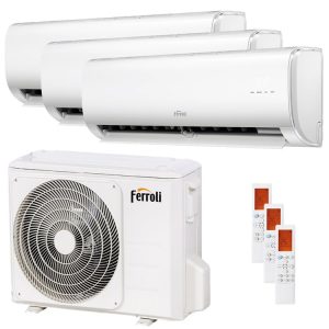 Condizionatore Ferroli Giada trial split 9000+12000+18000 BTU inverter A+ wifi unità esterna 8,2 kW