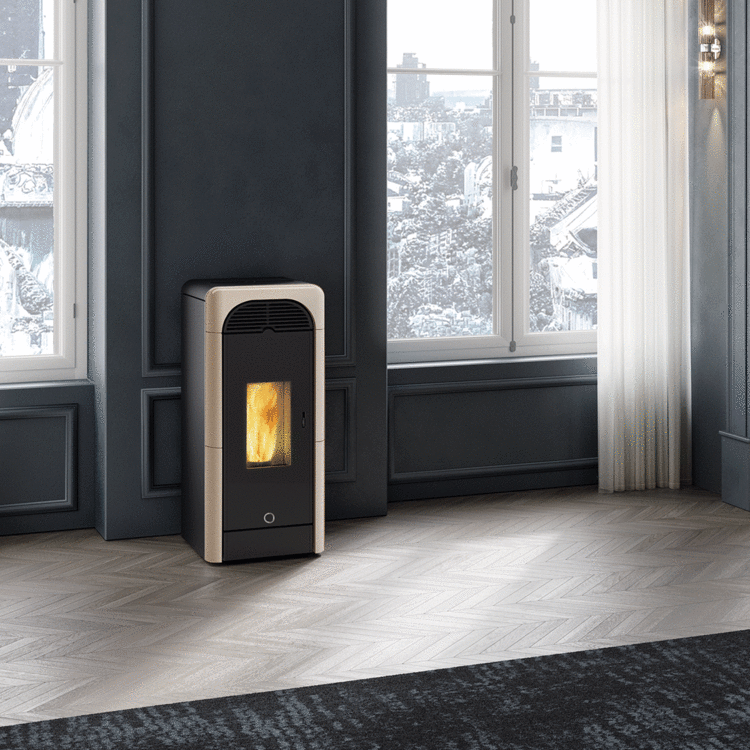 Stufa a pellet EK63 BERRY90+ - gruppo Edilkamin - 9,2 kW ad aria canalizzata Tortora - immagine 2