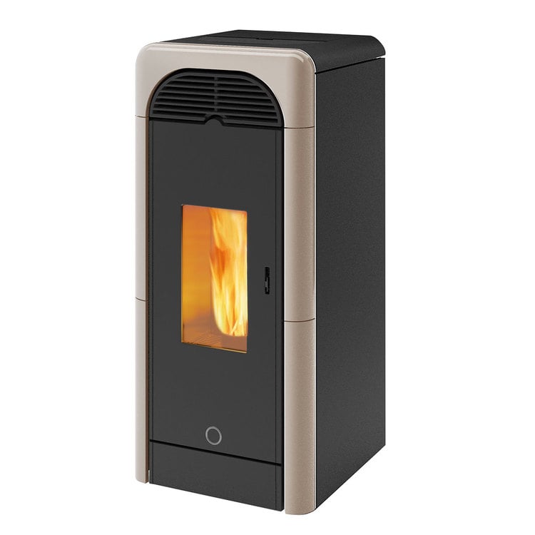 Stufa a pellet EK63 BERRY90+ - gruppo Edilkamin - 9,2 kW ad aria canalizzata Tortora