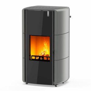 Stufa Policombustibile Girolami Edge 22 21 kW Idro Grigio