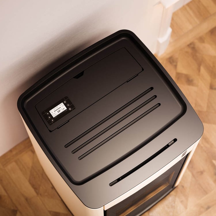 Stufa policombustibile Girolami Furni 18 bianca 17 kW idro + kit acs - immagine 3