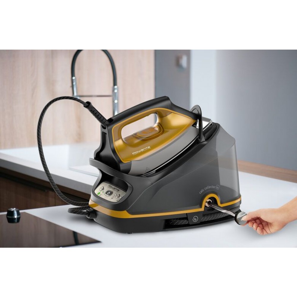 ROWENTA Compact Steam PRO DG7644 Ferro da Stiro a Vapore con caldaia 2200 W - Nero/Giallo - immagine 2