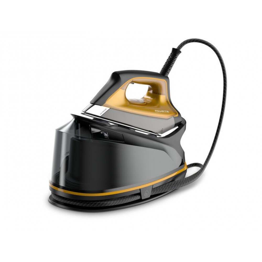 ROWENTA Compact Steam PRO DG7644 Ferro da Stiro a Vapore con caldaia 2200 W - Nero/Giallo