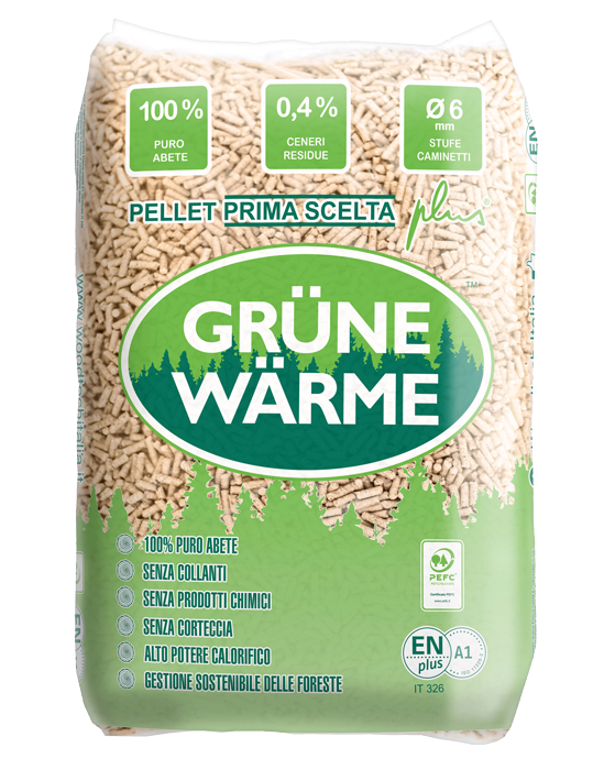 Pellet Grune warme bancale da 66 sacchi x 15 kg al sacco