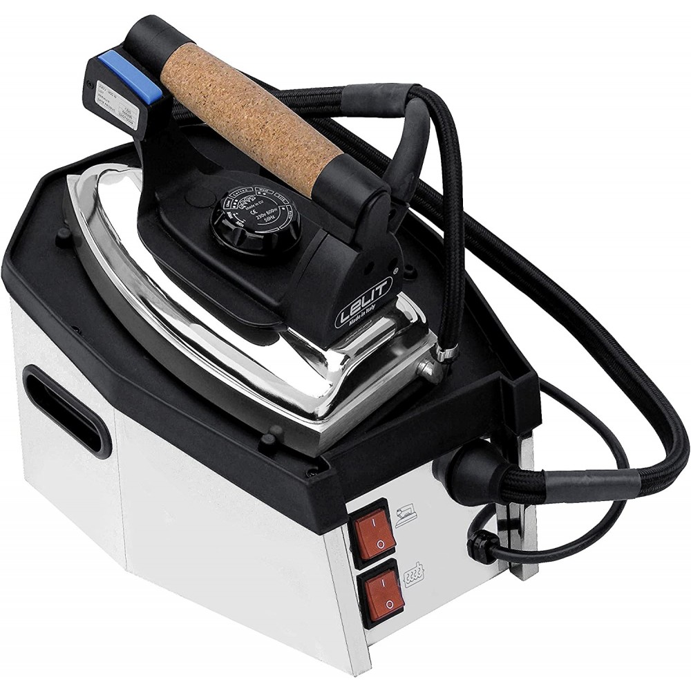 Ferro da stiro a caldaia 800 W 1,2 L Acciaio inossidabile Nero e Acciaio inossidabile Lelit PS11N